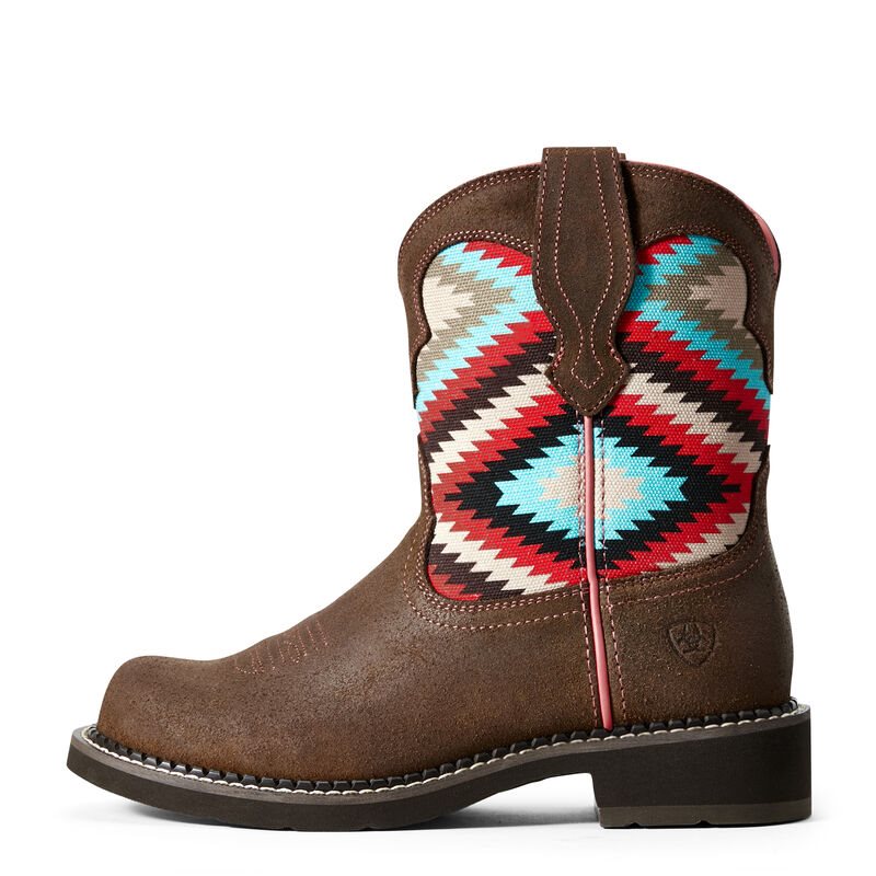 Ariat Fatbaby Heritage Twill Koyu Kahverengi Western Csizma Bayan (32720-707)